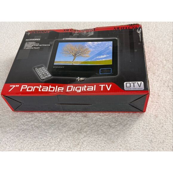 Eviant T7 7" Portable LCD Digital TV AC Adaptor Remote - Picture 16 of 16